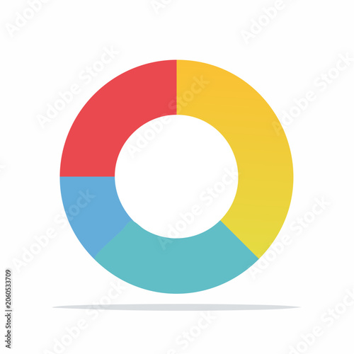 Colorful donut chart with four segments