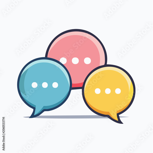 Colorful Speech Bubbles Icon