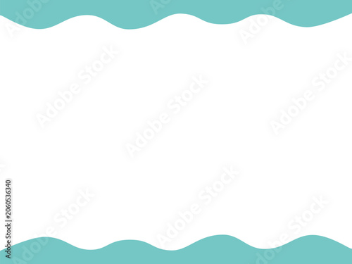 Minimalist Wavy Border Frame Template for Summer Marketing