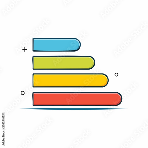 Colorful Bar Chart Infographic Element