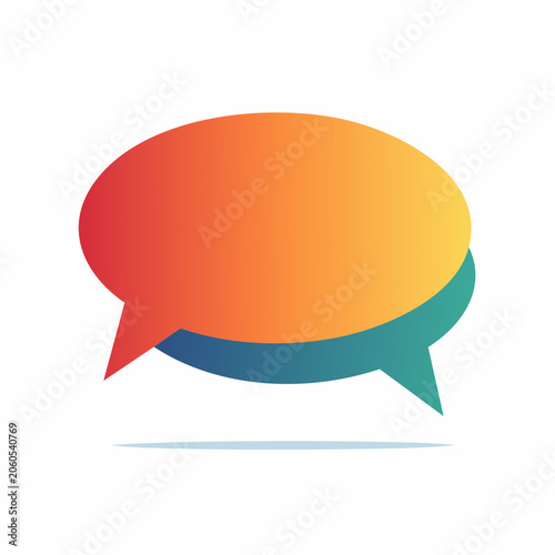 Speech Bubbles Icon with Gradient Colors