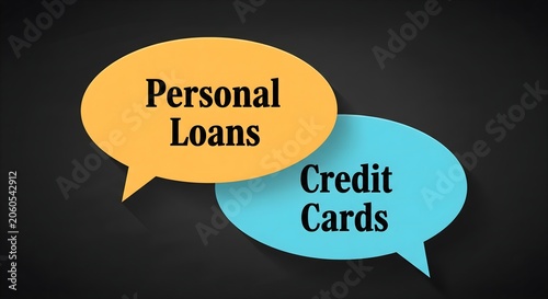 Column Colored Paper Words Personal Loans