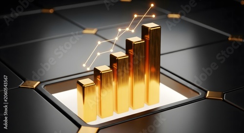 Financial Growth Market Analysis Captivating Golden