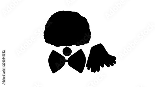 Clown Costume Tie Wig Nose Gloves For Clothes Coat