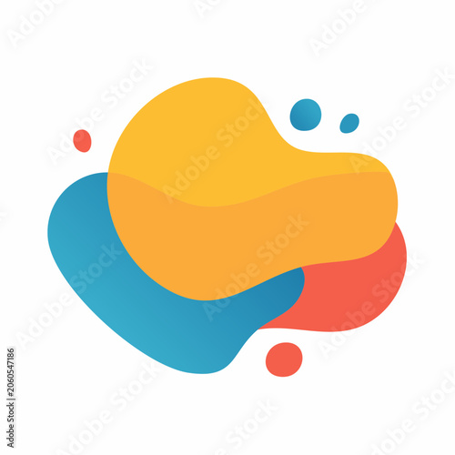 Abstract Fluid Shapes with Gradient Colors