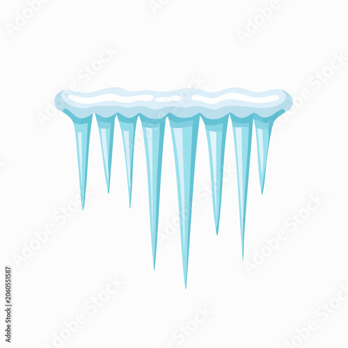 Illustration of Icicles Hanging
