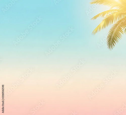 Soft pastel summer gradient background with warm sunlight glow