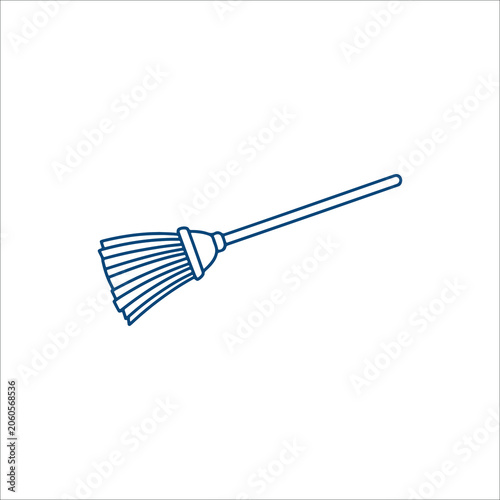 Broom Line Icon