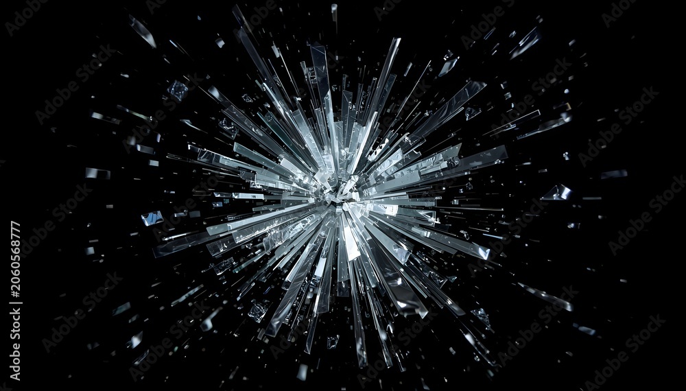 Fototapeta premium Glass Shattering Texture