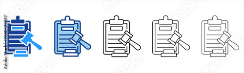 Quadro su tela Regulatory  Icon In Different Color And Outline Style
