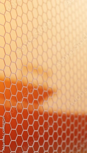 Soccer ball trapped in goal net
