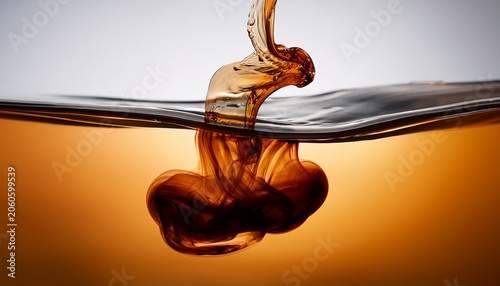 iodine antiseptic dissolving in water forming soft brown waves concept of sterilization hygiene and healthcare protection