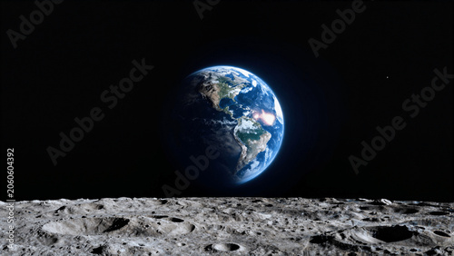 earth view from the moon