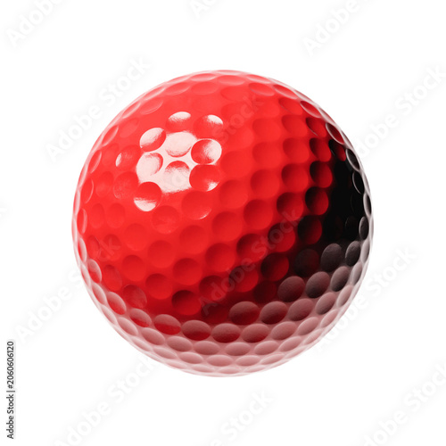 A Red golf ball on a transparent background png isolated