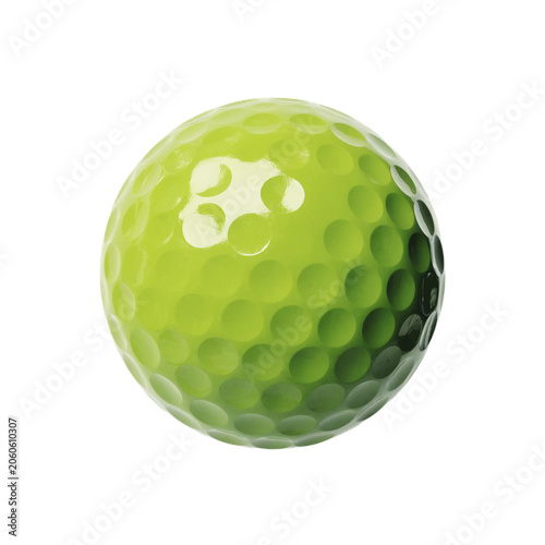 A Green golf ball on a transparent background png isolated