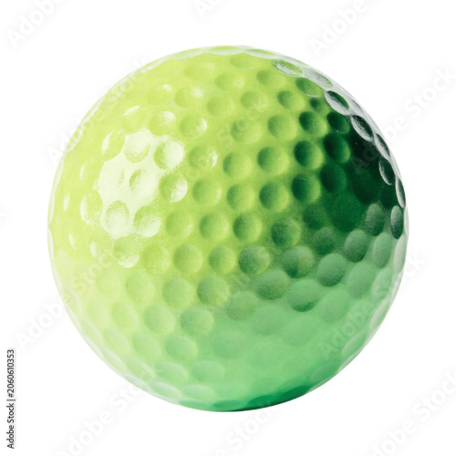 A Green golf ball on a transparent background png isolated