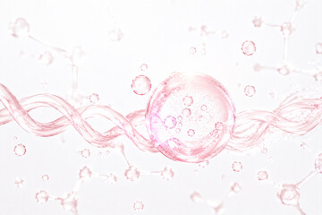Collagen on white background