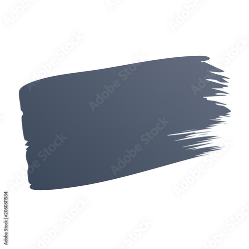 Gray blue brush stroke on transparent background