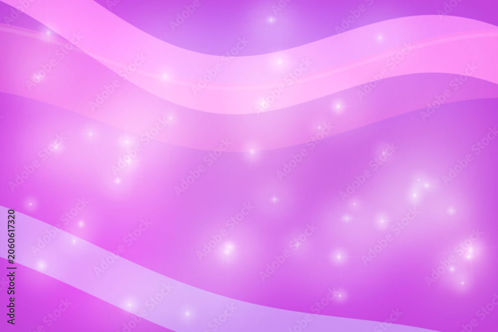 Fototapeta premium A rich purple abstract scene features layered wave shapes and twinkling light points, creating a celebratory, elegant mood for event promos and titles.