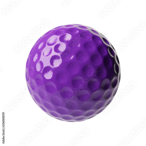 A Purple golf ball on a transparent background png isolated