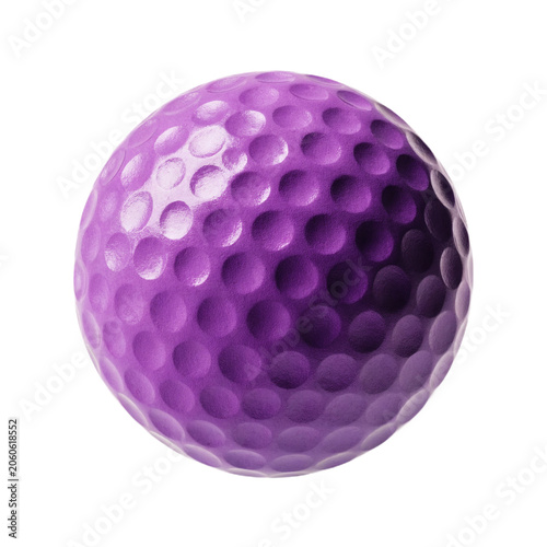 A Purple golf ball on a transparent background png isolated