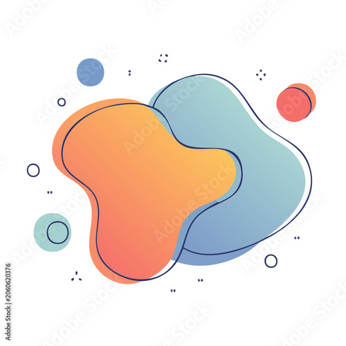 Colorful abstract organic blob illustration