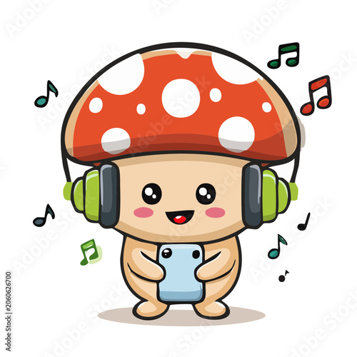 Cute cartoon bear playing drums