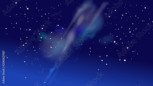 幻想的な夜空の背景素材