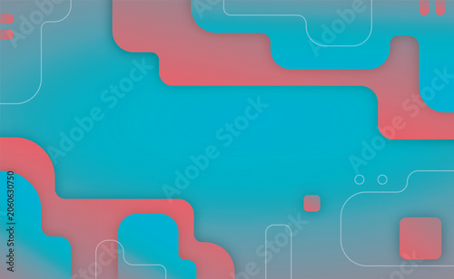 Abstract background with a technological style in shades of red and teal.