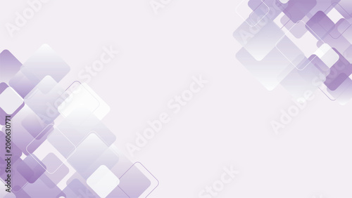 abstract graphic background with purple square elements.