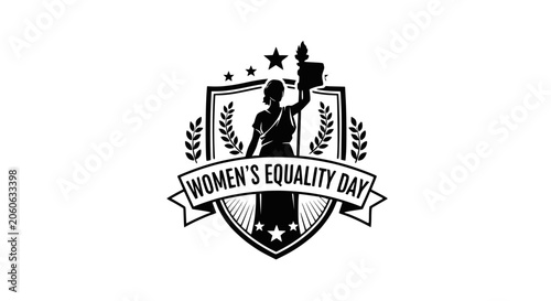 Εκτύπωση καμβά Women's Equality Day Emblem with Shield and Torch