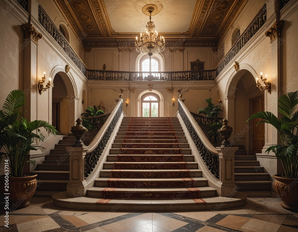 Obraz premium Grand staircase interior architecture