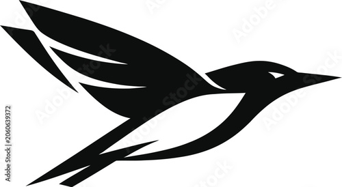 Flight of Precision — Minimalist Bird Icon