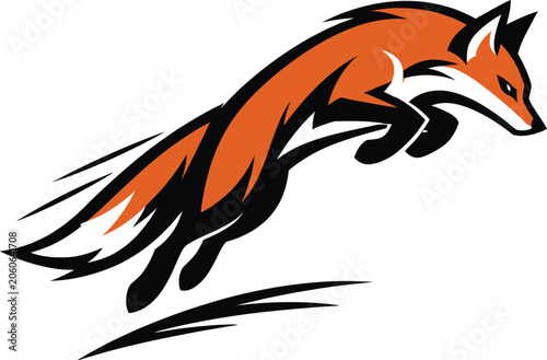 Leaping Fox Vector