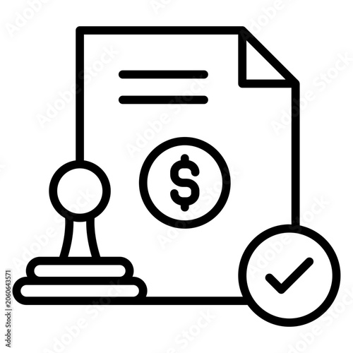 Fotografi notary fee outline icon