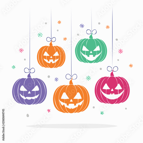Hanging Halloween Pumpkins Decoration