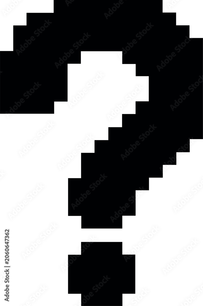 Fototapeta premium Question Mark Built from Brick Blocks on White Background