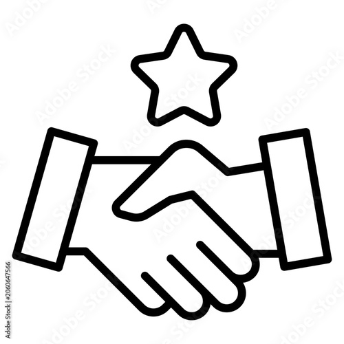 Vászonkép goodwill outline icon