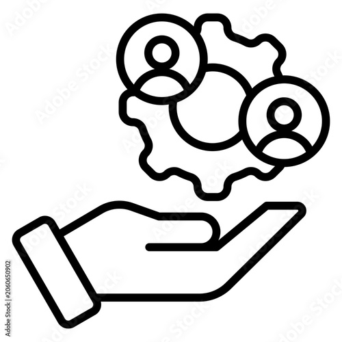Foto facilitation outline icon