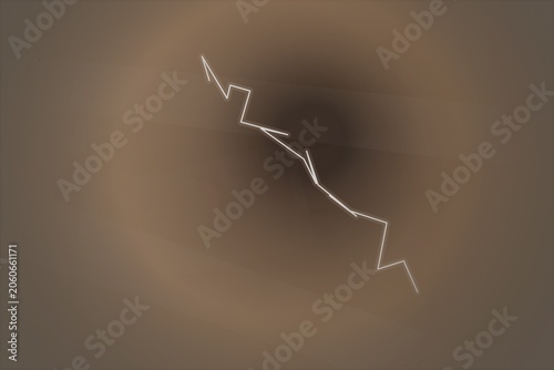 Black lightning bolt symbol isolated
