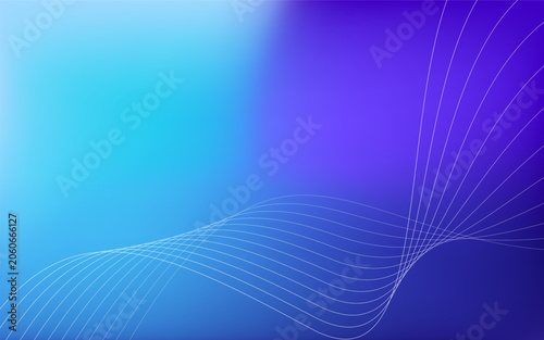 Abstract Blue Purple Gradient Background with Flowing Line Waves