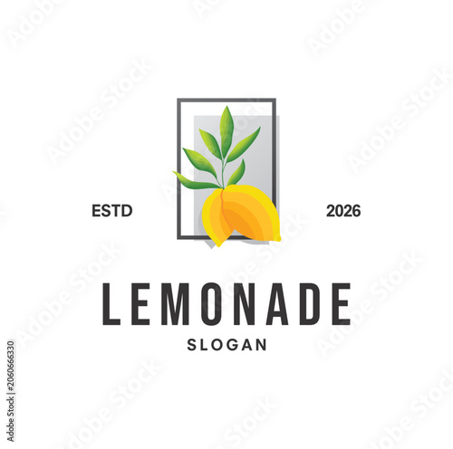 фотографія Lemonade Logo Design template Illustration Vector