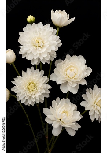 Close-up of blooming white daisy flowers in vase.