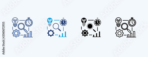 Six Sigma Multiple Icon Illustration Vector