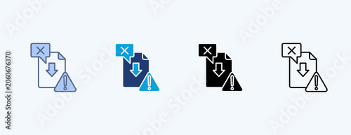 Photos Failure Multiple Icon Illustration Vector