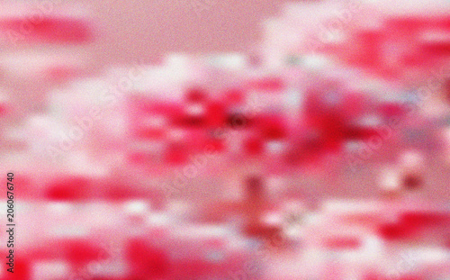 Фотография Vibrant abstract floral tones of pink and red creating a soft delicate hazy digi