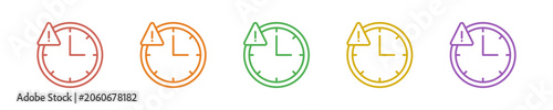Quadro su tela Delay Icon Set Multiple Style Collection
