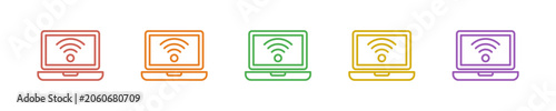 Canvastavla Remote Work Icon Set Multiple Style Collection