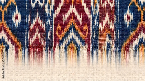 Traditional Indonesian Ikat textile pattern background
