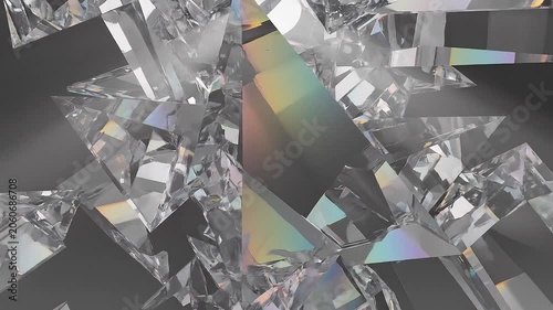 A pile of shiny multifaceted crystals.